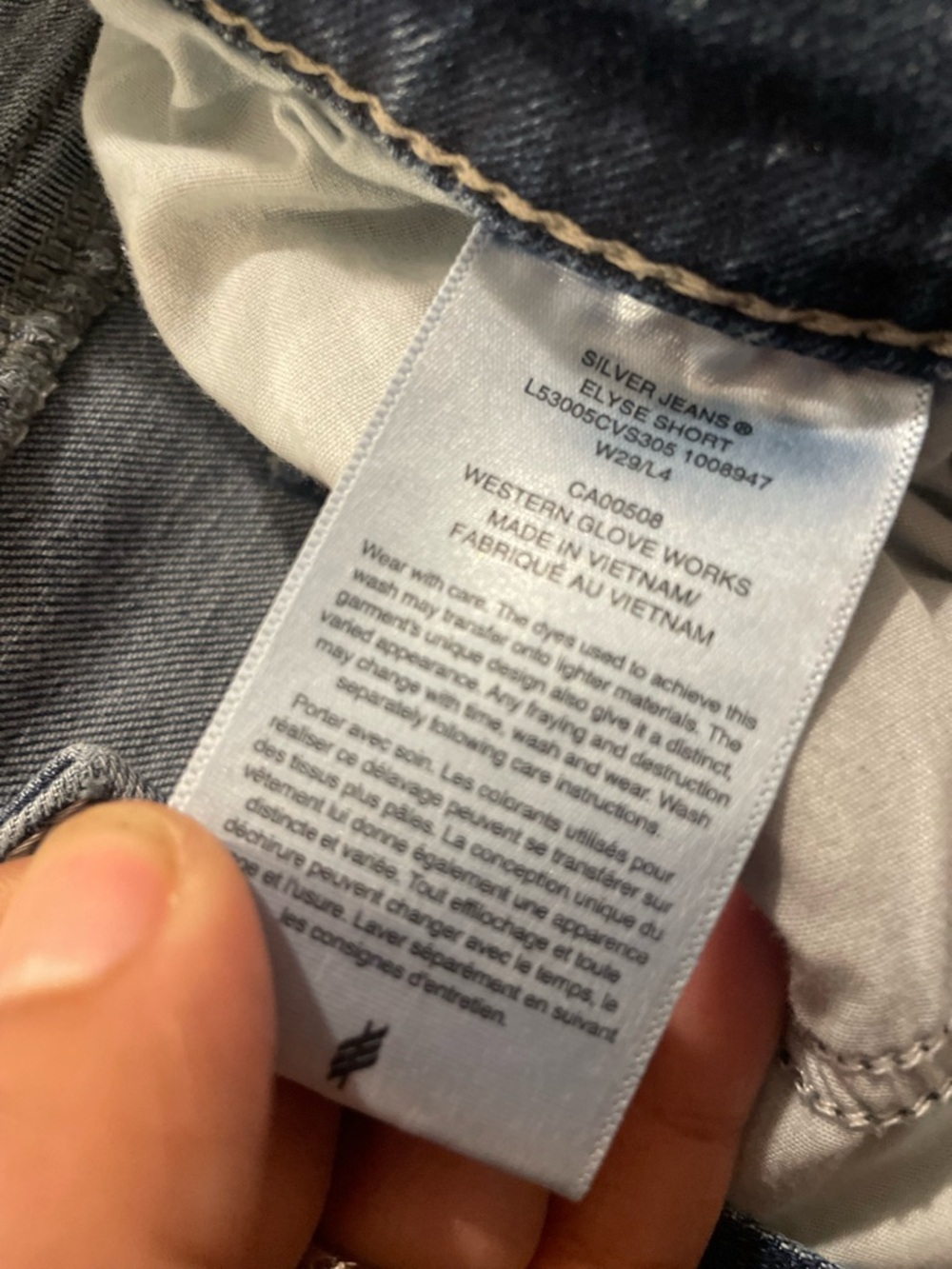 Silver Jeans Blue Distressed Denim Shorts - Picture 3 of 3
